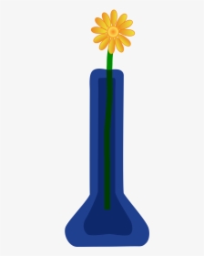 Clipart Flower In Vase Blue Png - Clip Art, Transparent Png, Free Download
