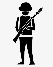 Soldier With Pen Clip Arts - Farmer Black And White, HD Png Download, Free Download