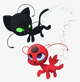 Drawing Ladybug Kwami Transparent Png Clipart Free - Drawing Ladybug And Cat Noir, Png Download, Free Download