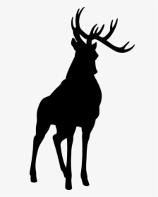 Clip Art Reindeer Silhouette Scalable Vector Graphics - Elk, HD Png Download, Free Download