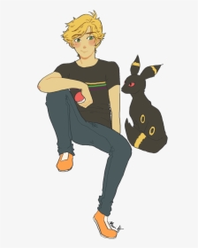 Adrien, Pokemon, Miraculous Ladybug - Chat Noir Ladybug Pokemon, HD Png Download, Free Download