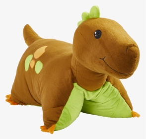 Brown Dinosaur Pillow Pet - Dinosaur Pillow Pet, HD Png Download, Free Download