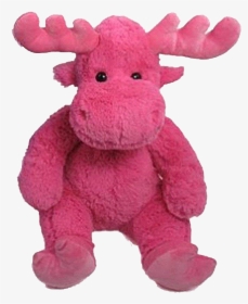 Pink Moose Plush Toy Wishpets - Moose Stuffed Animal, HD Png Download, Free Download