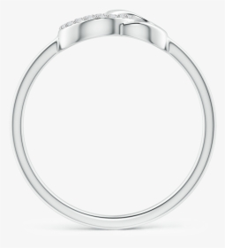 Lab Grown Diamond Double Interlocking Circle Ring - Bangle, HD Png Download, Free Download