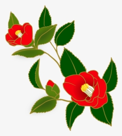 Camellia Flower Japanese Art, HD Png Download, Free Download