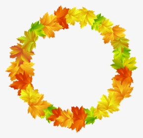 Fall Round Frame Clip - Autumn Leaves Circle Png, Transparent Png, Free Download