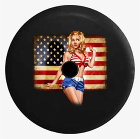 American Flag Pin Up Girl, HD Png Download, Free Download