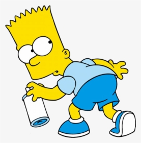 Simpsons Bart Spray Spraypaint Freetoedit - Bart Simpson Spray Can, HD Png Download, Free Download