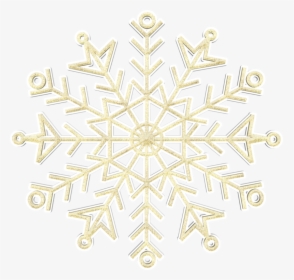 Golden Snowflakes Png Download - Line Art, Transparent Png, Free Download