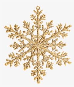 Snowflake With Glitter, Gold, 11cm - Schneeflocke Gold, HD Png Download, Free Download
