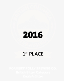 Bc Beer Awards 2016, 1st Place In The British Bitter - Energomonitor, HD Png Download, Free Download