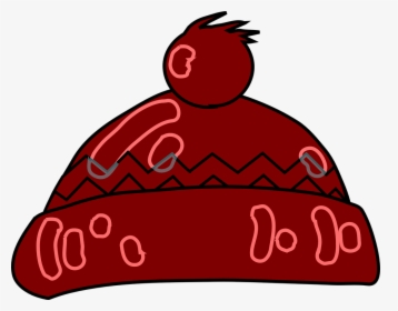 Hat, Winter, Maroon, Wooly - Winter Hat Clipart, HD Png Download, Free Download