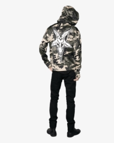 Baphomet Camo - Zip Up - Baphomet Jacket, HD Png Download, Free Download