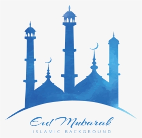 Blue Quran Sky Zayed Mosque Ramadan Poster Clipart - Eid Mubarak Png Logo, Transparent Png, Free Download