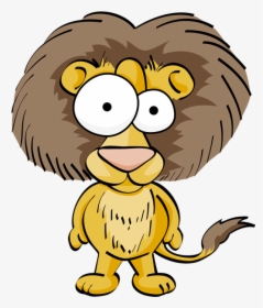 Cartoon Animal Eyes Png Download - Lion Funny Png, Transparent Png, Free Download