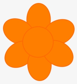 Orange Flower Svg Clip Arts - Clip Art Orange Flower, HD Png Download, Free Download
