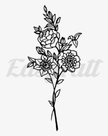 Tall Flowers - Drawing Flower Tall, HD Png Download, Free Download