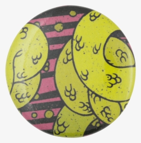 Pink And Black Stripes And Green Art Button Museum - Circle, HD Png Download, Free Download