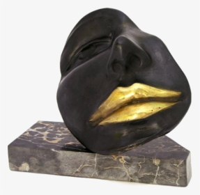 Black Sexy Bronze Sculpture Of A Partial Face With - Sexy Black Statue, HD Png Download, Free Download