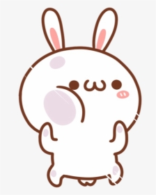 #kawaii #cute #bunny #white #rabbit #cartoon #chibi, HD Png Download, Free Download