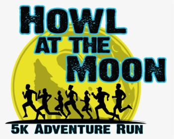 Howl At The Moon 5k Adventure Run - Graphic Design, HD Png Download, Free Download