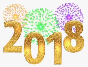 New Year Fireworks Png Download Image - Happy New Year 2018 Png, Transparent Png, Free Download