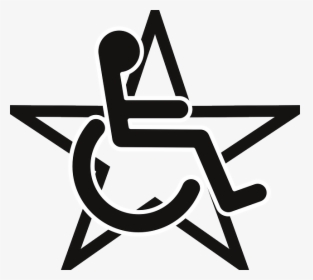 Paralympic, Disabled, Wheelchair, Black, Star - Chilling Adventures Of Sabrina Symbol, HD Png Download, Free Download