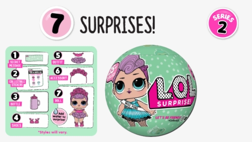 Lol Surprise Seven Layers Of Surprise - Stiker Lol Surprise Lil Sisters, HD Png Download, Free Download