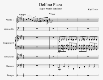 Mario Sunshine Delfino Plaza Music Sheet, HD Png Download, Free Download