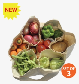 Shopping Bag - Vegetable Shopping Bag With Pockets, HD Png Download, Free Download