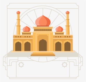 Mosque Islamic Architecture Flat Design - Masjid Vector Png Background Muharram, Transparent Png, Free Download
