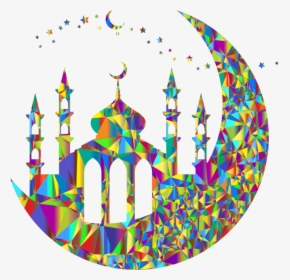Circle,ramadan,mosque - Moon And Mosque Png, Transparent Png, Free Download