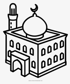 Masjid Coloring Pages At Getcolorings Com Free - Coloring Pages Masjid, HD Png Download, Free Download