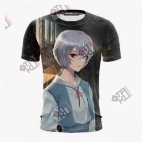 Shin Seiki Evangelion Ayanami Rei Unisex 3d T-shirt - Jojo's Bizarre Adventure Jotaro Shirt, HD Png Download, Free Download
