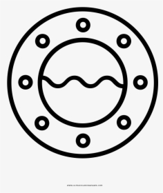 Porthole Coloring Page - Circle, HD Png Download, Free Download