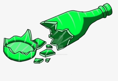 Collection Of Smashed - Broken Glass Bottle Clipart, HD Png Download, Free Download