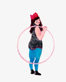 Hula Hoop Hooping Illustration - Girl, HD Png Download, Free Download