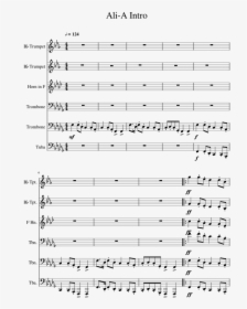 Ali A Intro Sheet Music For Trumpet French Horn Trombone - Avengers Sheet Music Tuba, HD Png Download, Free Download