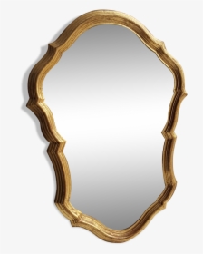 Former Mirror Frame Golden Wood 43x30cm - Mirror, HD Png Download, Free Download