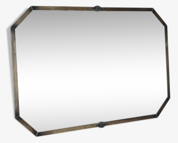Art Deco Beveled Rectangular Mirror Frame Silver 80x54cm - Ceiling, HD Png Download, Free Download