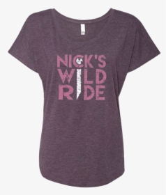 Nick"s Wild Ride Ladies Dolman Vintage Purple Tee"  - Active Shirt, HD Png Download, Free Download