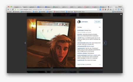 Justin Bieber Selfie Long Hair , Png Download - Justin Bieber Old Instagram, Transparent Png, Free Download