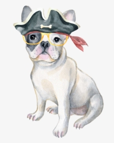 Bulldog Watercolor Illustration, HD Png Download, Free Download