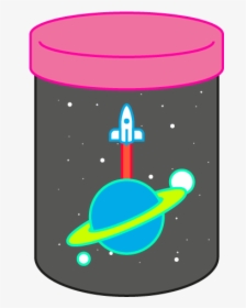 Space Jam Moon Stars Planet Space Jar Illustration, HD Png Download, Free Download