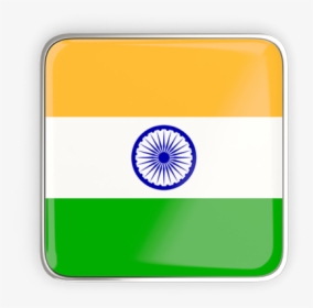 Square Icon With Metallic Frame - Flag Of India, HD Png Download, Free Download