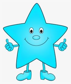 Star Clip Art Light Blue - Cartoon Colorful Star Clipart, HD Png Download, Free Download