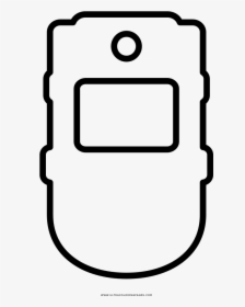 Flip Phone Coloring Page, HD Png Download, Free Download