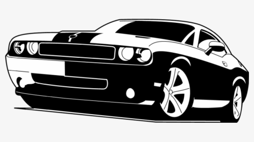 R34 Drawing Charger - Dodge Challenger Clipart, HD Png Download, Free Download