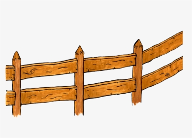 Fence Wood Watercolor Free Photo - Cartoon Fence, HD Png Download, Free Download