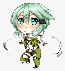 So I Re-do The Last Chibi Sinon I Did A Couple Weeks - Sinon Chibi Transparent, HD Png Download, Free Download